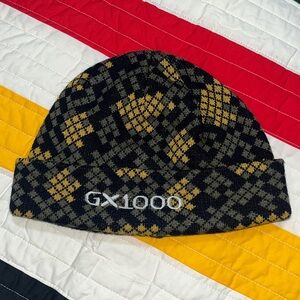 GX1000 rare Floral Camo Beanie Yellow Green Black GX 1000 Skate limited edition